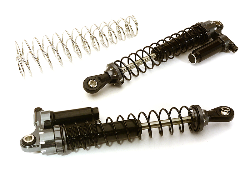 C28951GUN Billet Machined Piggyback Shock(2) for 1/10 SCX-10, SCX10 II, SCX10 III (L=90mm) - Image 1