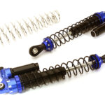 Blue Machined Piggyback Shock (2) for 1/10 Size Off-Road Scale Crawler (L=110mm)