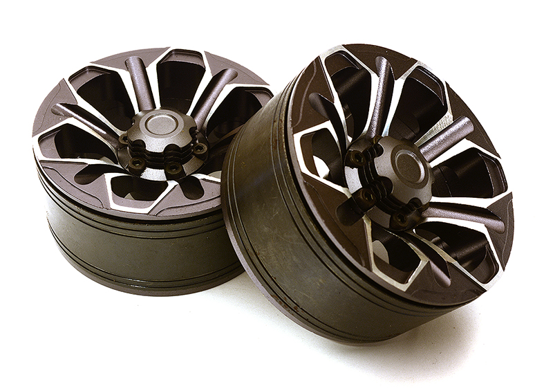 C28955GUN 1.9 Size Billet Machined Alloy 6 Spoke Wheel(2) High Mass Type for Scale Crawler - Image 1