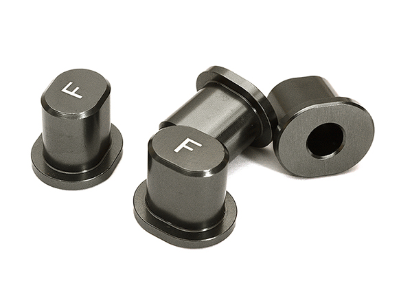 C28976GREY Machined Front Hinge Pin Brace Inserts for Losi 1/5 Desert Buggy XL-E & 2.0 - Image 1