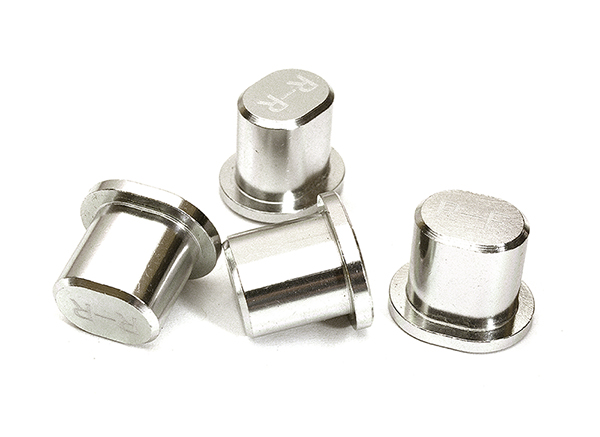 C28982SILVER Machined Rear Hinge Pin Brace Inserts for Losi 1/5 Desert Buggy XL-E & 2.0 - Image 1