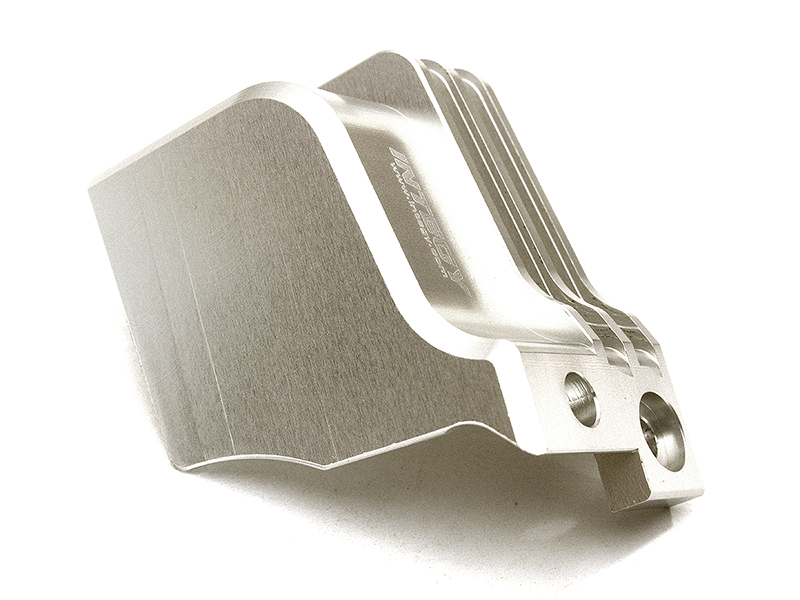 C28983SILVER Silver Billet Machined Motor Gear Cover for Losi 1/5 Desert Buggy XL-E & 2.0 - Image 1