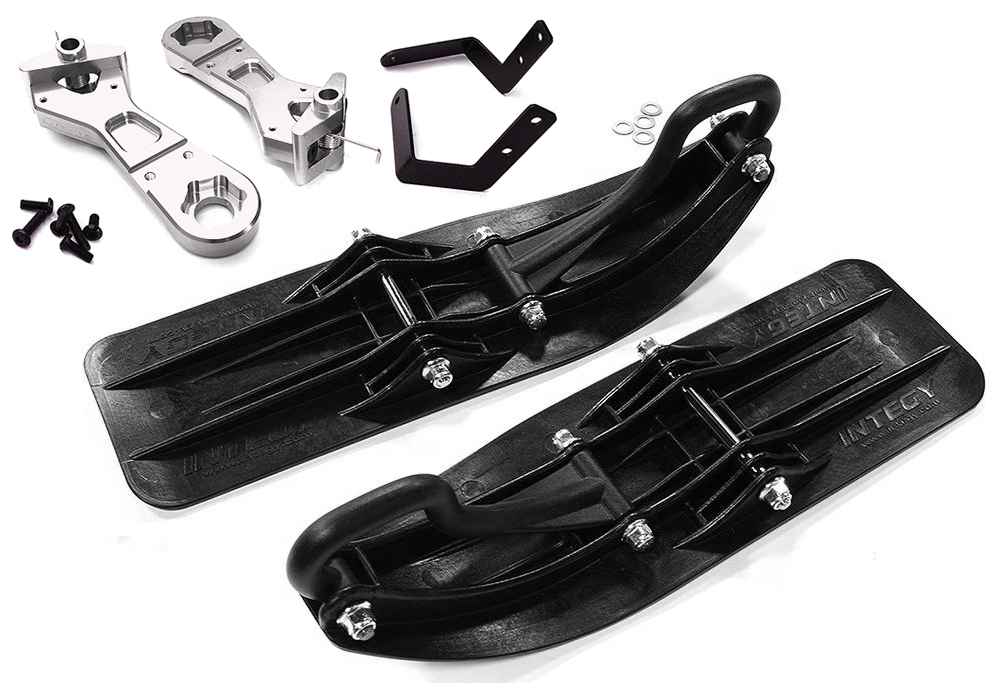 C29019SILVER Front Sled Ski Attachment Set for Arrma 1/8 Kraton 6S BLX (for RWD Operation) - Image 1