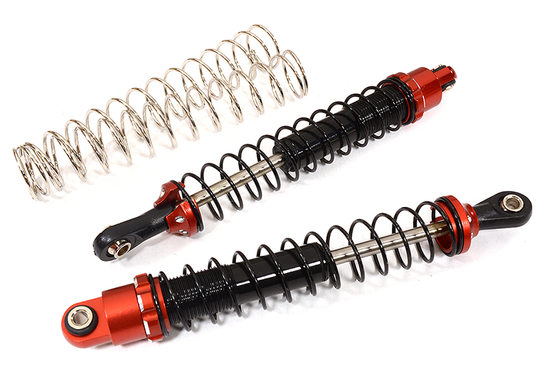 C29043RED Billet Machined Shock Set (2) for 1/10 Scale Off-Road R/C (L=100mm) - Image 1