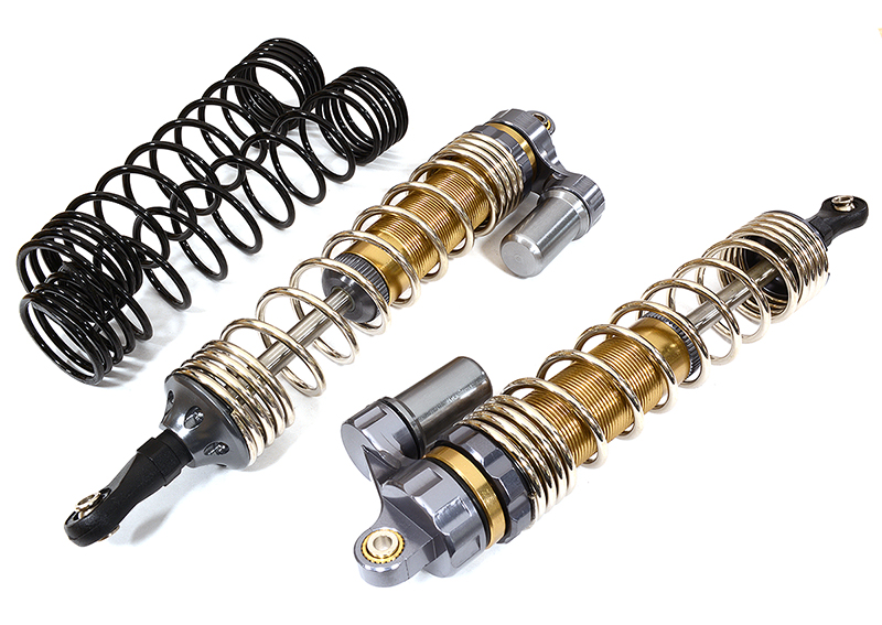 C29045GUN Piggyback Front Shock (2) for Traxxas 1/7 Unlimited Desert Racer (L=140mm) 8450 - Image 1