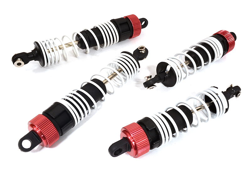 C29066RED Front & Rear Shock Set (4) for 1/10 Off-Road RC Car & Truck (L=88mm/103mm) - Image 1