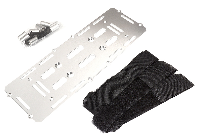 C29318SILVER Billet Machined Battery Mounting Plate for Element RC 1/10 Scale Enduro Sendero - Image 1