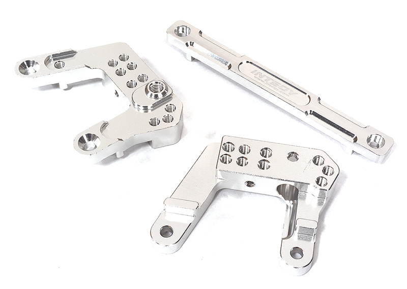 C29323SILVER Billet Machined Rear Shock Mounts for Element RC 1/10 Scale Enduro Sendero - Image 1