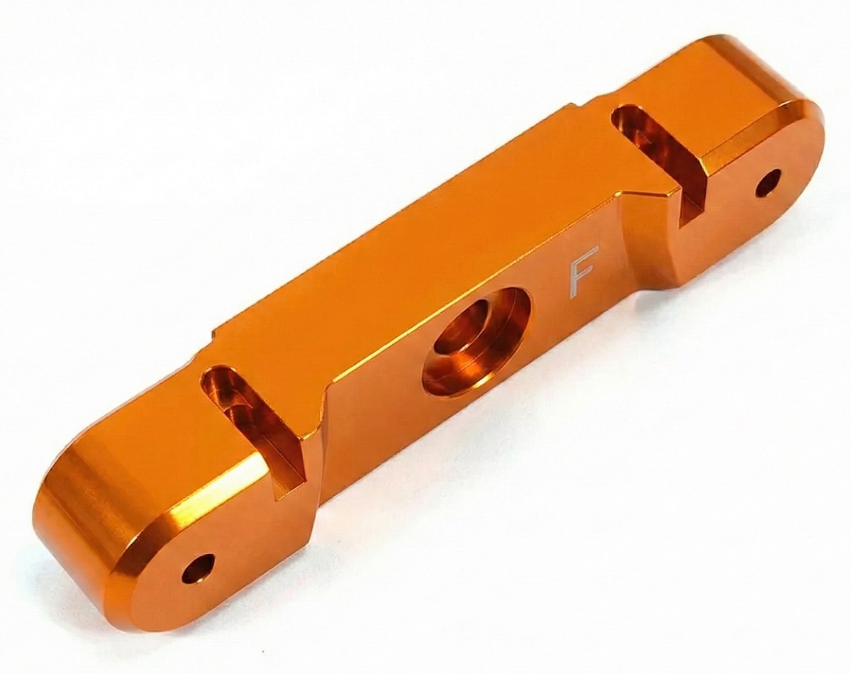 C29360ORANGE Billet Machined Front-Front Arm Brace for Traxxas 1/10 Maxx 4S Truck 8916 - Image 1