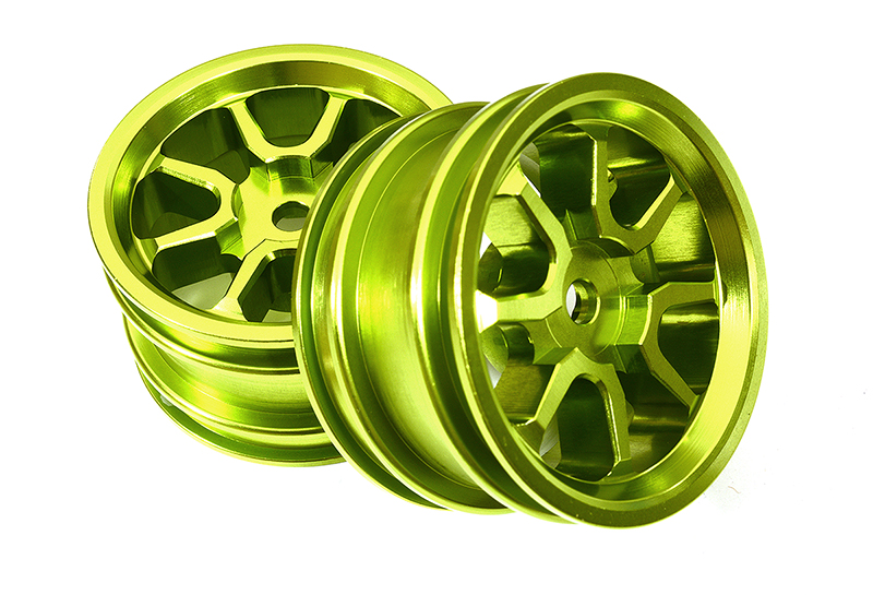 C29365GREEN Billet Machined Rear Wheels for Tamiya T3-01 Dancing Rider - Image 1