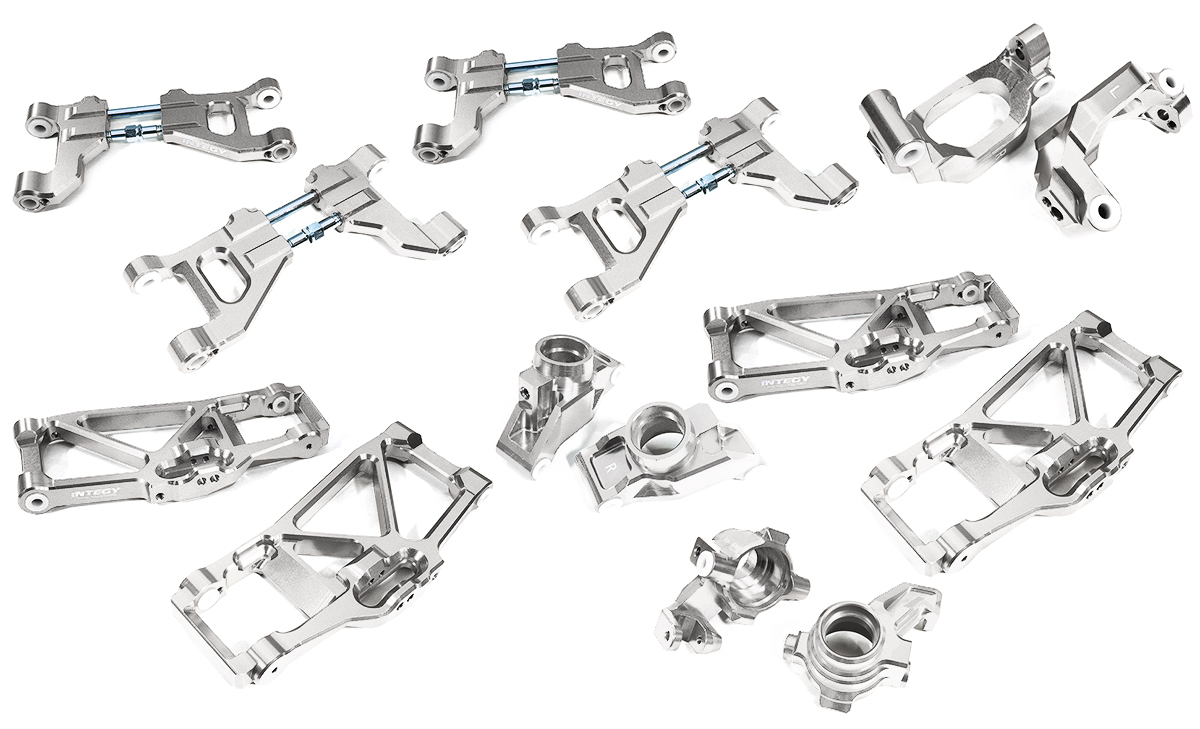 C29368SILVER Billet Machined Suspension Kit for Traxxas 1/10 Maxx 4S Truck - Image 1