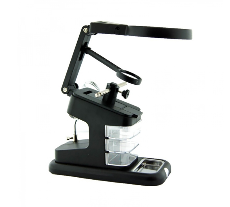 C29441 Soldering Workstation Stand w/ LED Light & Magnifying Glass (USB Powered) - Image 1