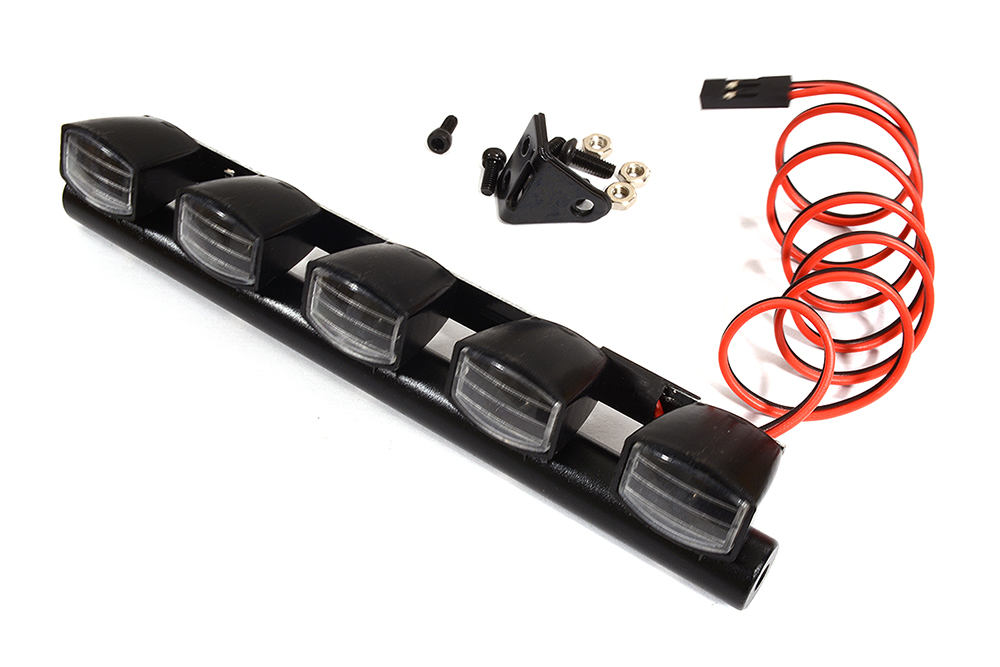 C29468 Realistic Roof Top Spot LED (5) Light Set 123mm Wide for 1/10 Off-Road Vehicles - Image 1
