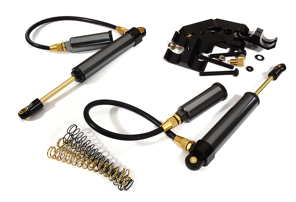 C29488GUN Realistic Remote Reservoir 100mm Shock (2) w/ Internal Spring for 1/10 Off-Road - Image 1