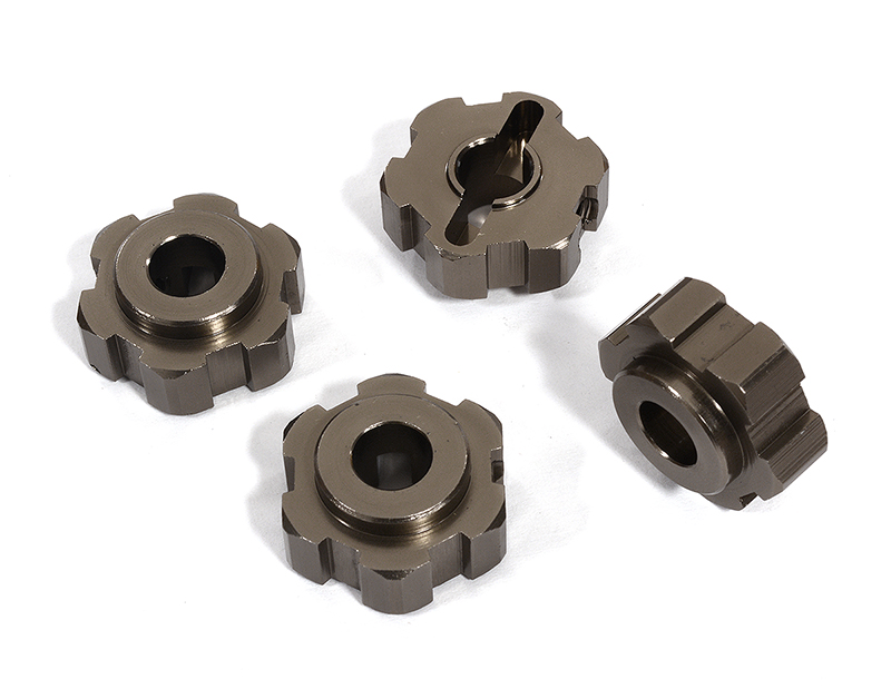 C29600GREY Billet Machined Alloy Wheel Hex (4) for Traxxas 1/10 Maxx 4S Truck 8956 - Image 1