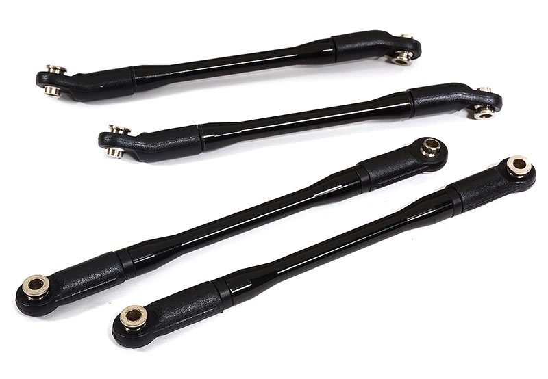 Rear Upper and Lower Suspension Links(4) w/ Rod Ends for Axial 1/10 SCX10 II 6X6