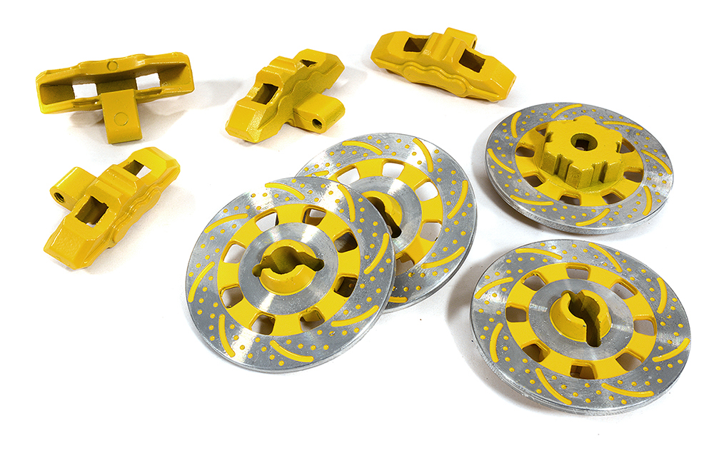 Realistic Scale Alloy Brake Disc Set for Traxxas 1/7 Unlimited Desert Racer 8569