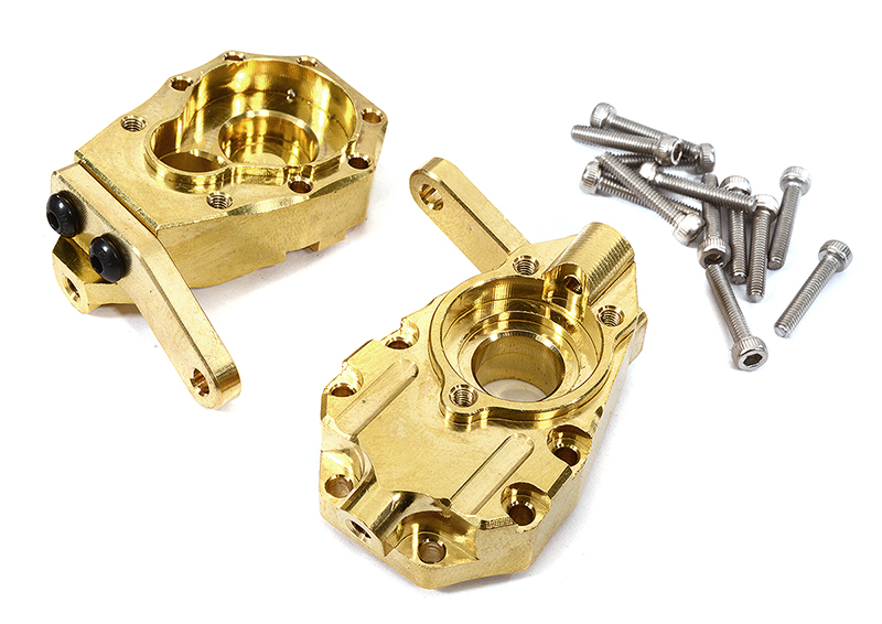 C29881 Brass Alloy 73g Each Front Inner Portal Drive Housings for Traxxas TRX-4 Crawler - Image 1