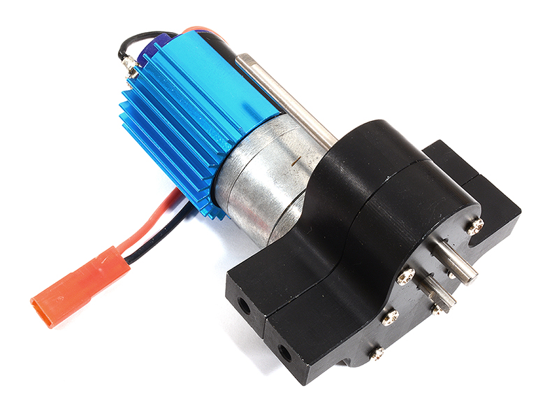 C30024BLACK 1/16 Size High Torque Gearbox & Transfer Case w/ 280 Size Drive Motor for WPL - Image 1