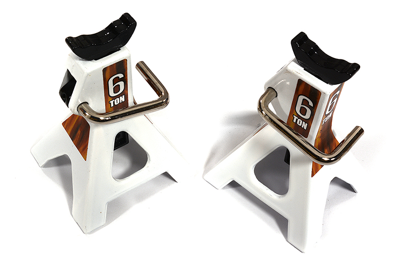 Realistic Model 6 Ton Jack Stands (2) for 1/10, 1/8 Scale & Rock Crawler