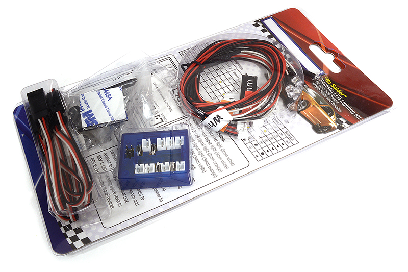 Realistic 12 LED Light System with Flash Mode for 1/10 Scale RC Cars
