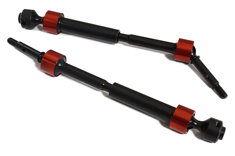 Special Red Extended Drive Shafts for C28577 Wide-Track Traxxas 1/10 Stampede 2W