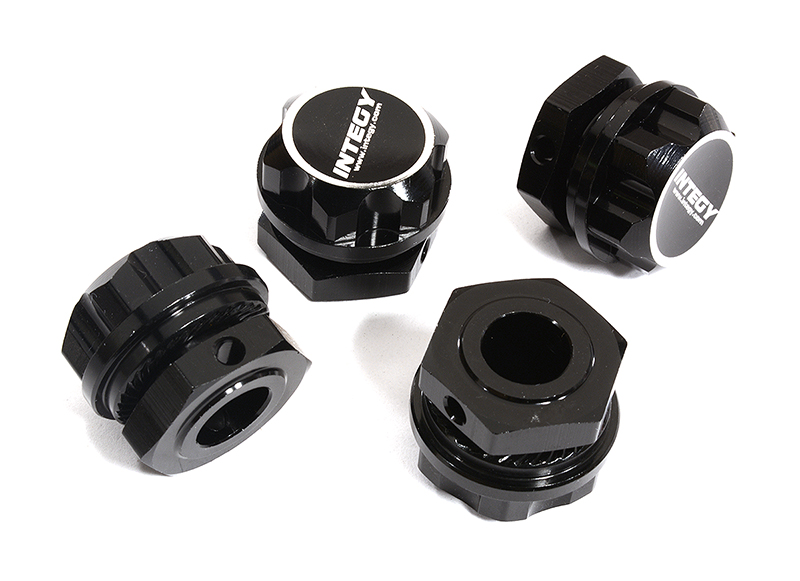 Black Billet Machined Wheel Adapters for Arrma 1/7 Limitless All-Road AR310447