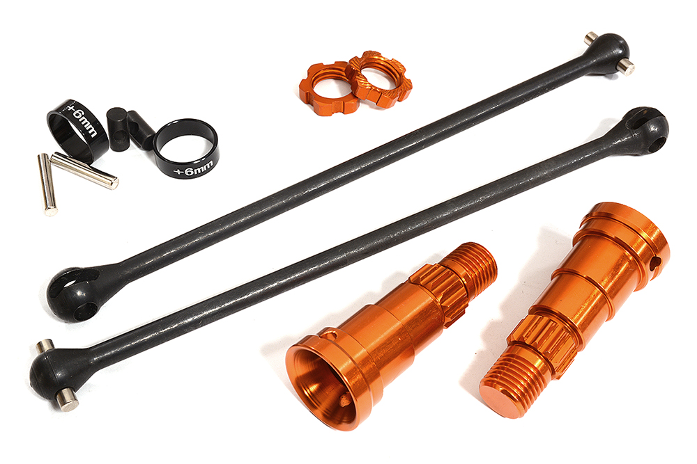 Universal Drive Shafts w/ +6mm Ext. Stub Axles (2) for TRX 8S X-Maxx 4X4 7750X