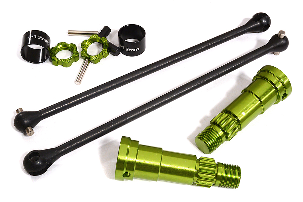 Universal Drive Shafts w/ +12mm Ext. Stub Axles (2) for TRX 8S X-Maxx 4X4 7750X