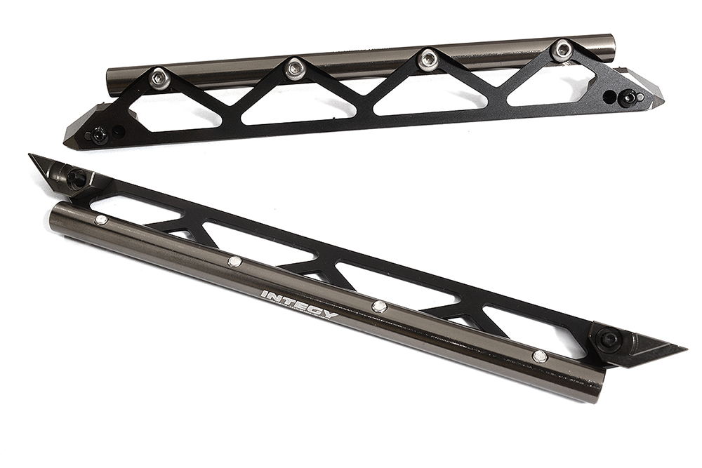 Grey Machined Side Protection Nerf Bars for Traxxas 1/10 Maxx 4S Truck 8923