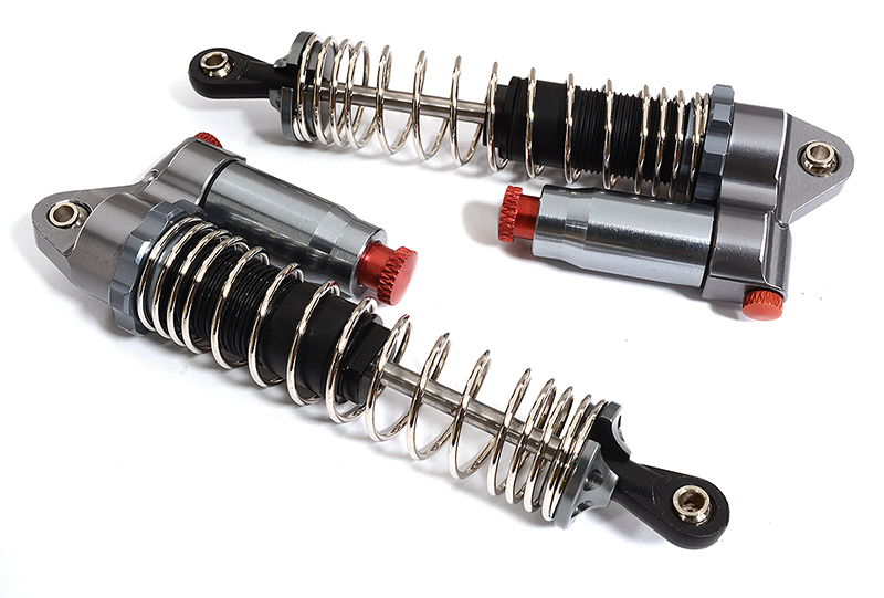 Alloy 100mm Type Piggyback Shock (2) w/ Rebound Adjust for 1/10 Scale Crawler