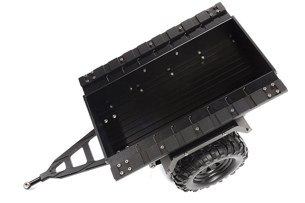 Realistic Leaf Spring 1/10 Size Utility Box Trailer for Scale Crawler Truck
