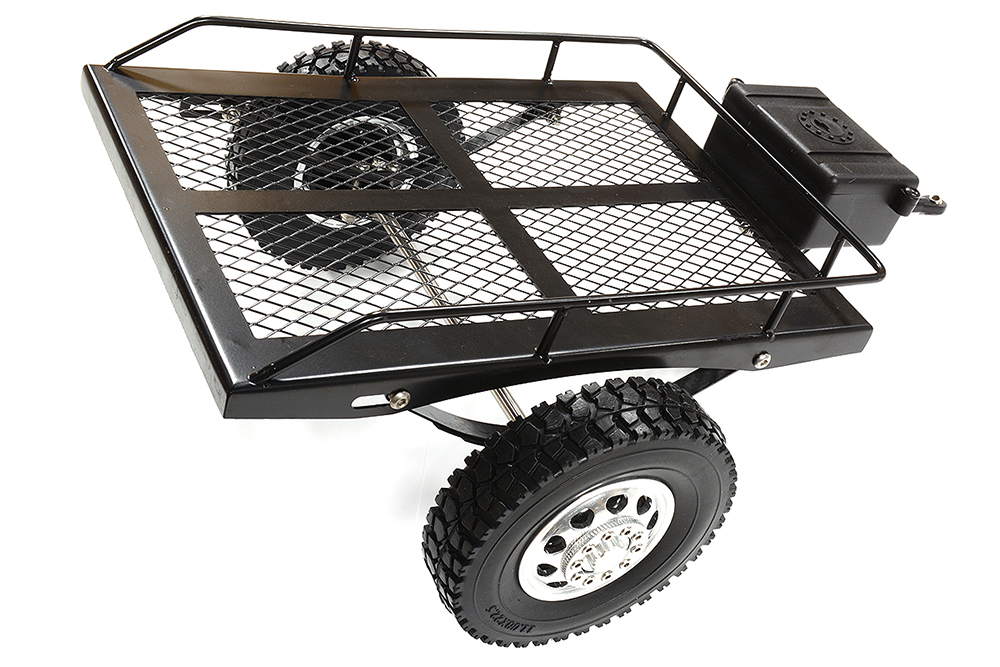 Realistic Leaf Spring 1/10 Size Low Side Trailer 300x205x113mm for Scale Crawler