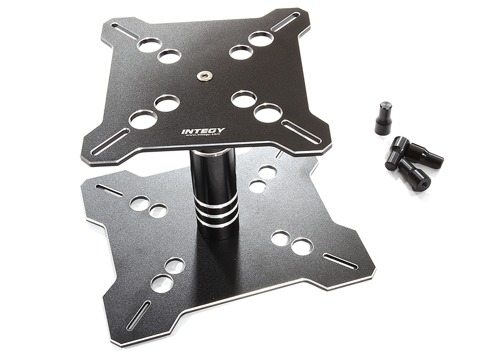 Universal Black Car Stand Workstation for 1/10 & 1/8 Scale Models(150x125x115mm)