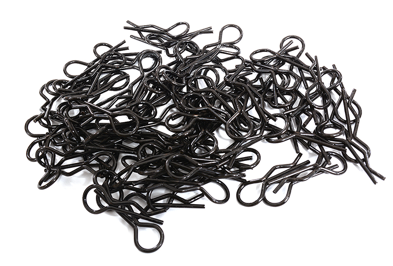 Bent-Up Body Clips (100) for 1/10 Scale RC (LxW=24x8.5mm)