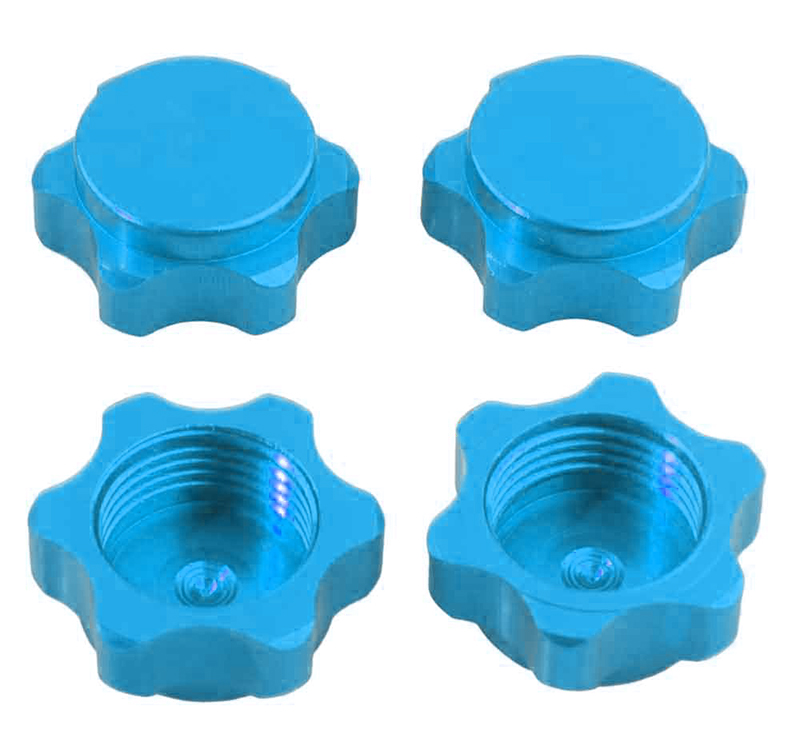 C30656LIGHTBLUE Billet Machined Aluminum 17mm Hex Hub Covers for 1/8 Buggy and Monster Truck - Image 1