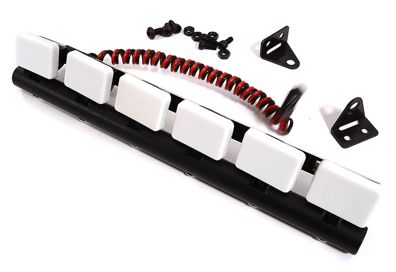 Realistic Roof Top Spot LED (6) Light Set 151mm Width for 1/10 Scale RC