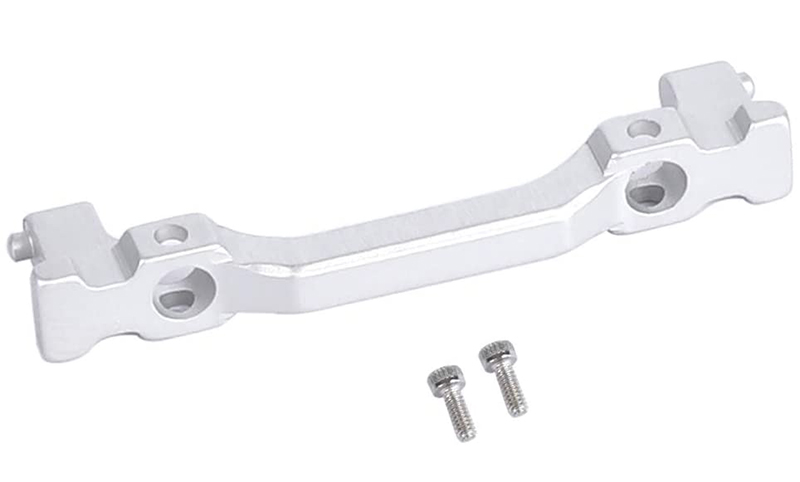 C30795SILVER Billet Machined Alloy Front Bumper Mount for Axial 1/24 SCX24 Rock Crawler - Image 1