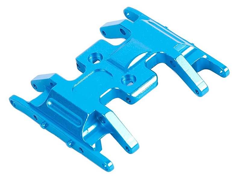 C30796BLUE Billet Machined Alloy Center Skid Plate for Axial 1/24 SCX24 Rock Crawler - Image 1