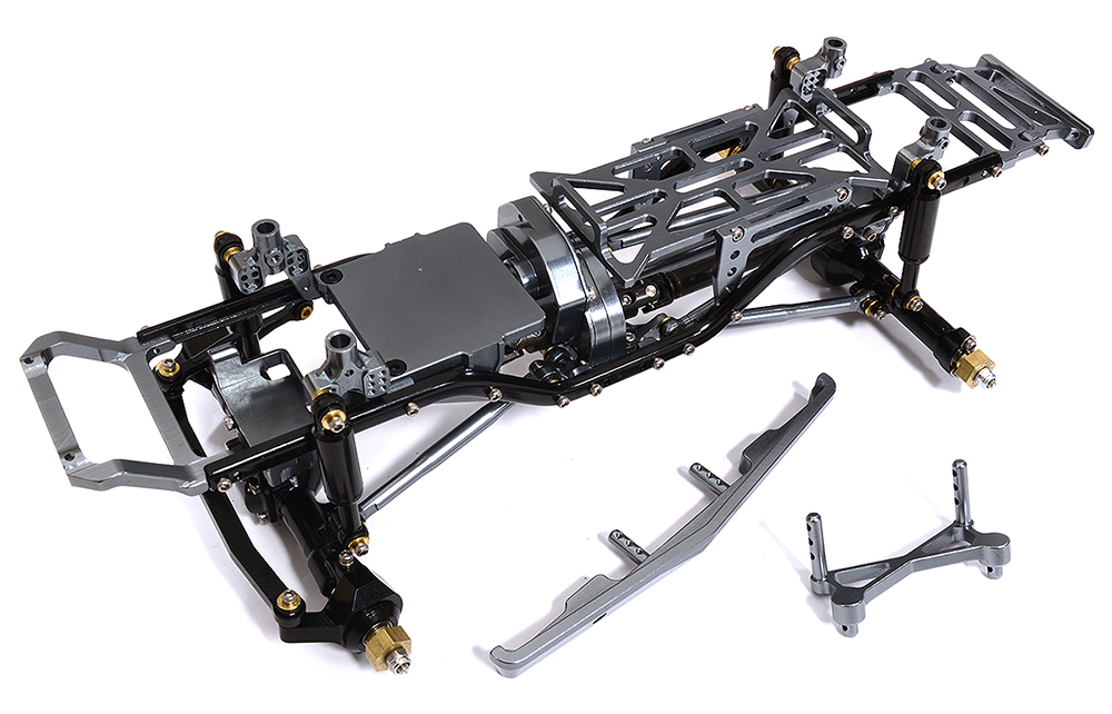 C30818GUN Complete Alloy Conversion Kit w/ 133 Wheelbase for Axial 1/24 SCX24 C10 Crawler - Image 1