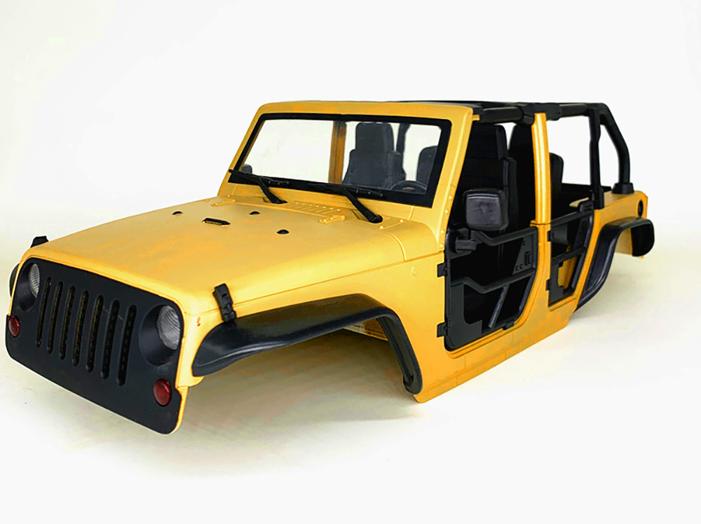 C30821YELLOW Realistic JC10 Hard Plastic Body Kit for 1/10 Scale Off-Road Crawler WB=313mm - Image 1