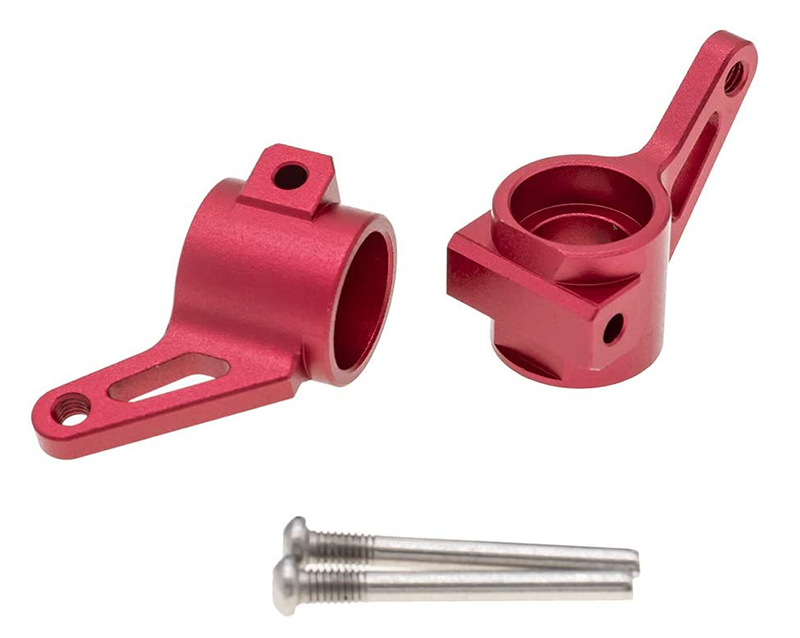 C30904RED Alloy Steering Blocks for 1/10 Rustler 2WD, Stampede 2WD & Slash 2WD 3736 - Image 1
