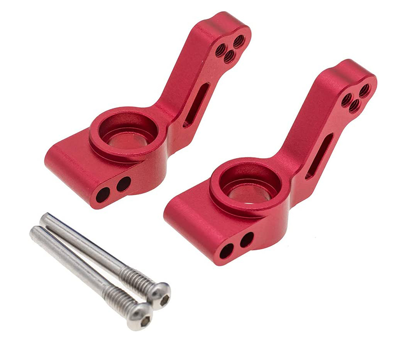 C30905RED Alloy Rear Hub Carriers for Slash 2WD, Stampede 2WD, Rustler 2WD & Bandit 3752 - Image 1