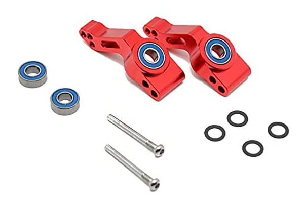C30911RED Alloy Rear Hub Carriers for Slash 2WD, Stampede 2WD, Rustler 2WD & Bandit (3752) - Image 1