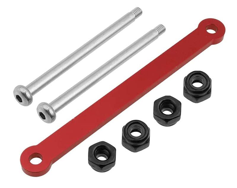 C30914RED Alloy Front Brace w/Inner Suspension Pins for Traxxas 1/10 Slash 2WD (2532 2640) - Image 1