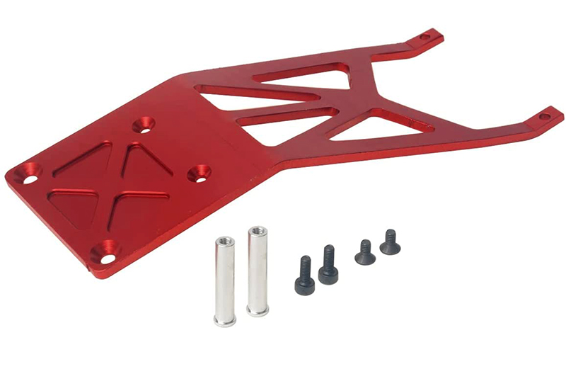 C30920RED Alloy Front Skid Plate for 1/10 Traxxas Slash 2WD (non-LCG) 5837 - Image 1