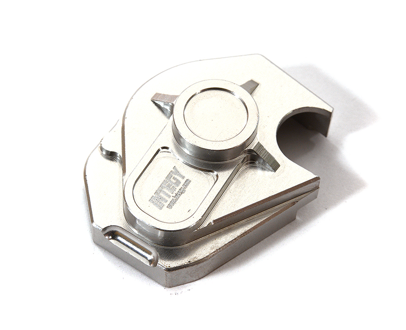 C30928SILVER Silver Alloy Machined Pinion & Spur Gear Cover for Axial 1/24 SCX24 - Image 1