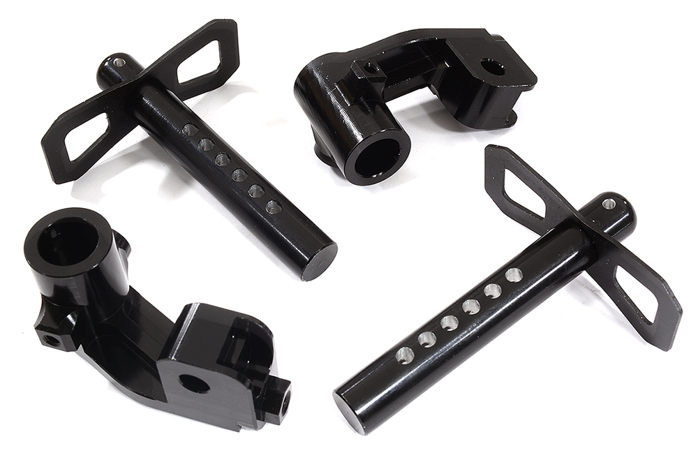 C30931BLACK Machined Rear Body Posts w/ Mounts for Arrma 1/5 Kraton 4X4 8S BLX ARA320485 - Image 1