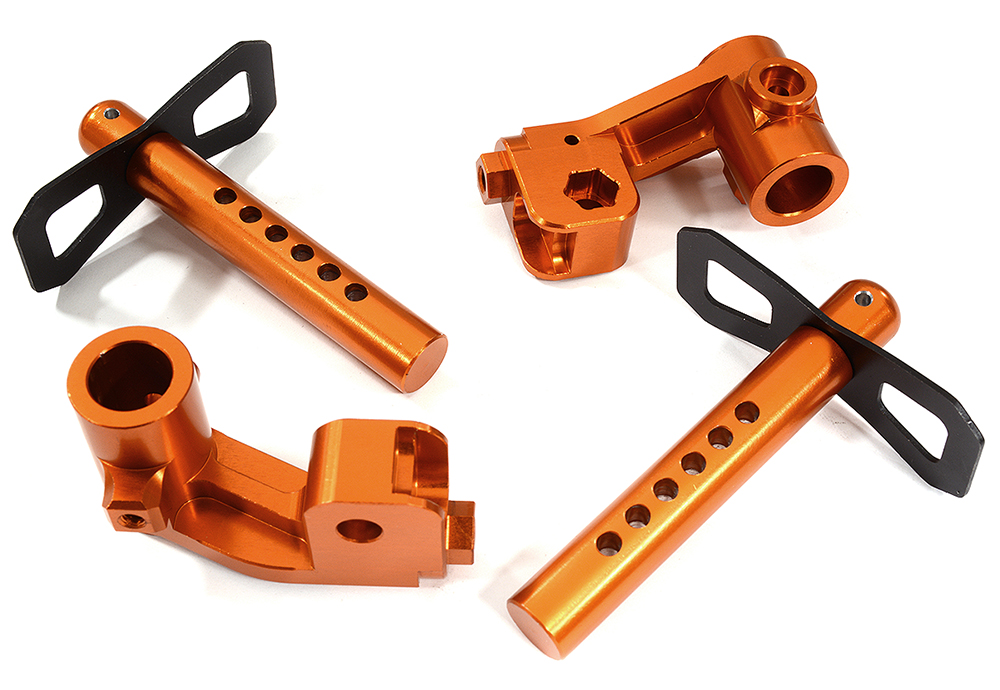 C30931ORANGE Machined Rear Body Posts w/ Mounts for Arrma 1/5 Kraton 4X4 8S BLX ARA320485 - Image 1