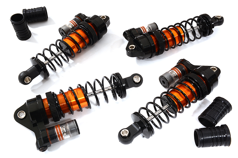 C30938ORANGE Billet Machined Piggyback Shock Set for Arrma 1/10 Granite Voltage 2WD AR330433 - Image 1